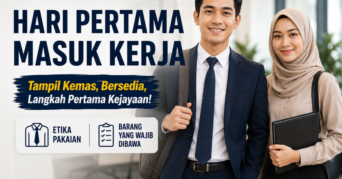 Panduan Hari Pertama Masuk Kerja: Persediaan Etika Pakaian & Senarai Semak Barang Yang Wajib Dibawa