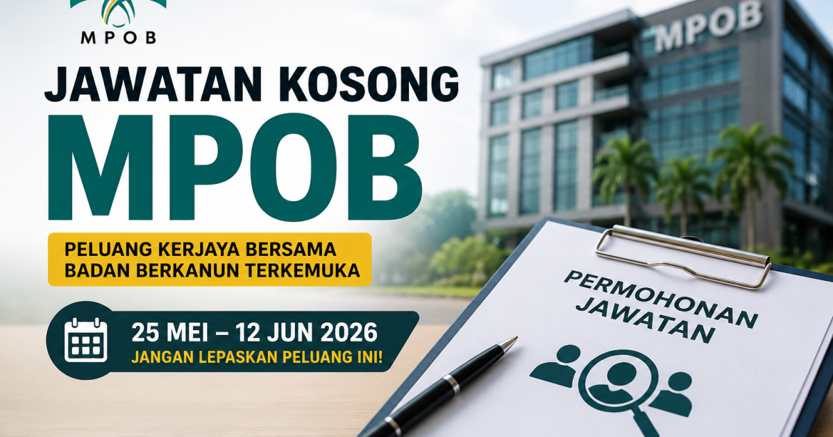 Cara Daftar Kerja MPOB Guna Ijazah, Diploma & SPM Secara Online