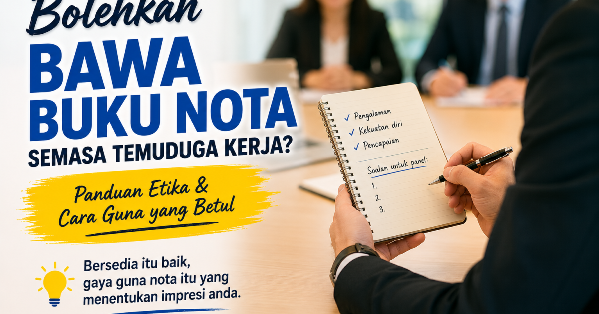 Bila Gementar Di Luar Bilik Temuduga, Nota Kecil Boleh Jadi Peneman Yang Menenangkan