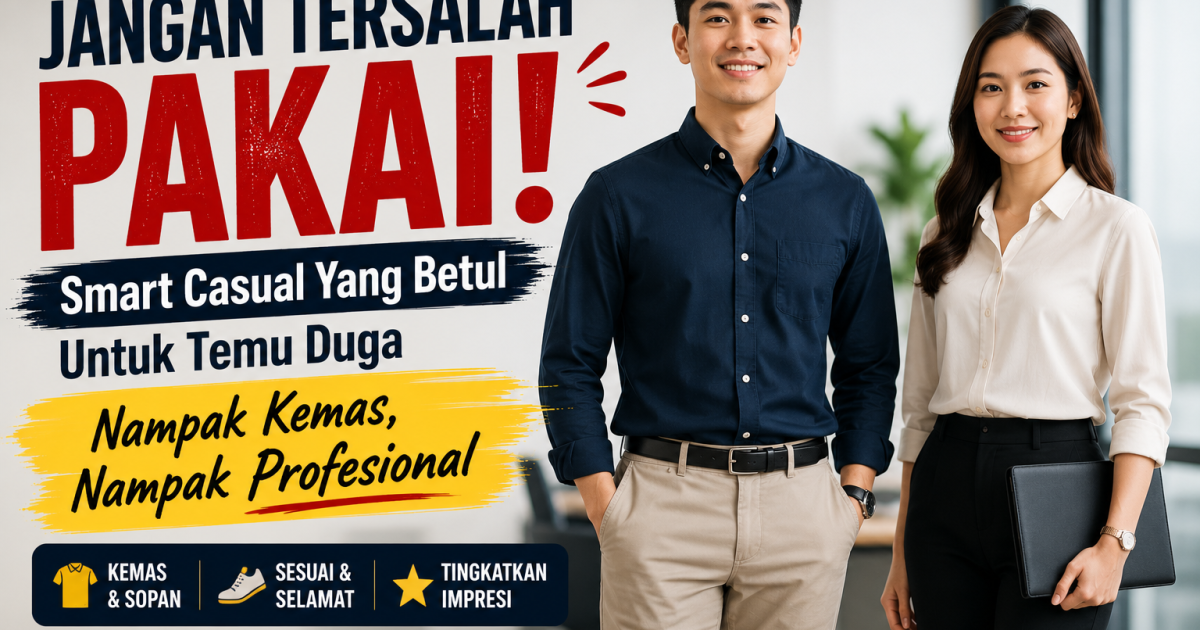 Jangan Tersalah Pakai! Ini Cara Betul Gaya Smart Casual Untuk Temu Duga Tanpa Nampak Selekeh