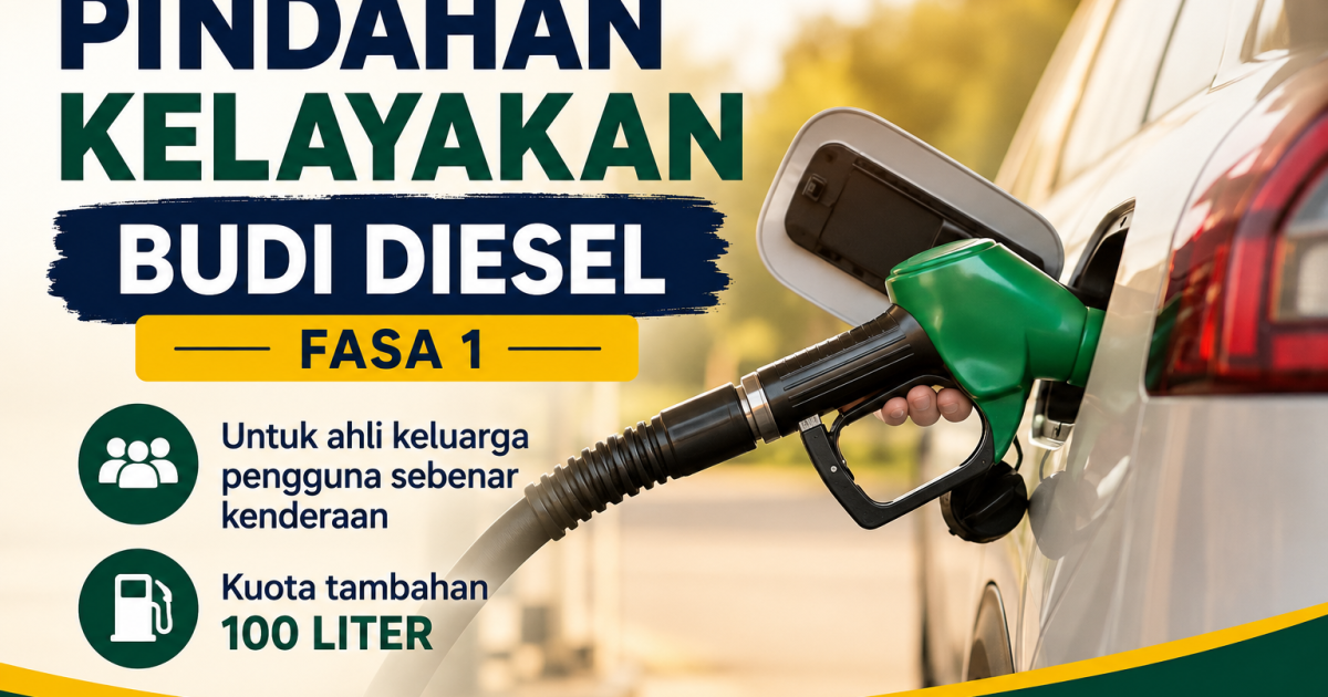 Pindahan Kelayakan BUDI Diesel Fasa 1: Keluarga Boleh Selaraskan Subsidi Kepada Pengguna Sebenar Kenderaan