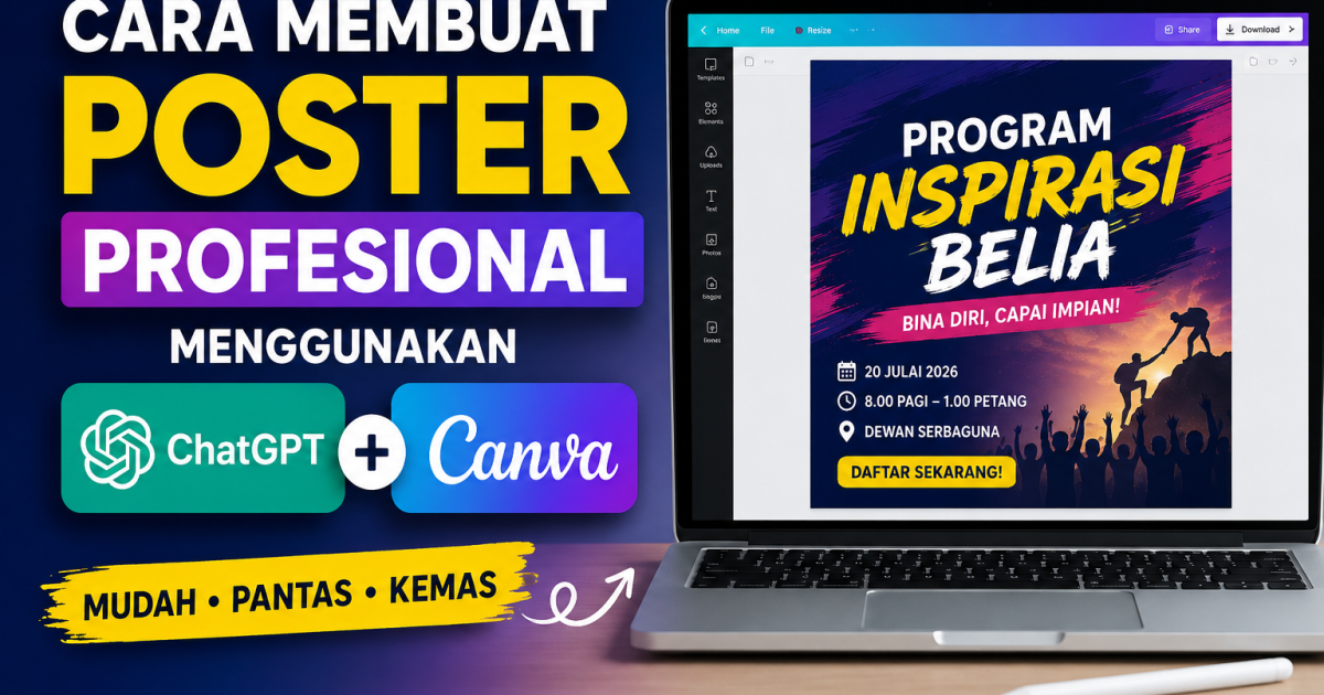 Cara Buat Poster Profesional Guna ChatGPT Dan Canva Walaupun Bukan Designer