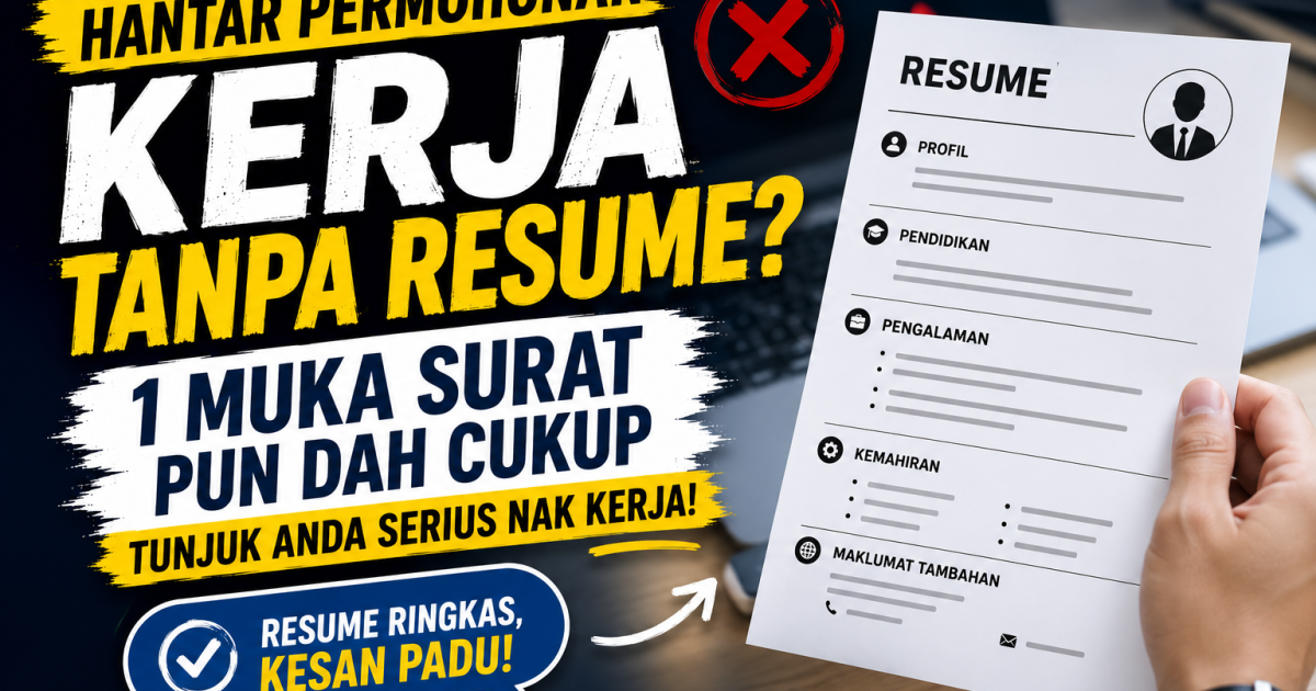 HR Luah Ramai Pemohon Hantar “Saya Nak Kerja” Tanpa Resume: Satu Muka Surat Pun Dah Cukup