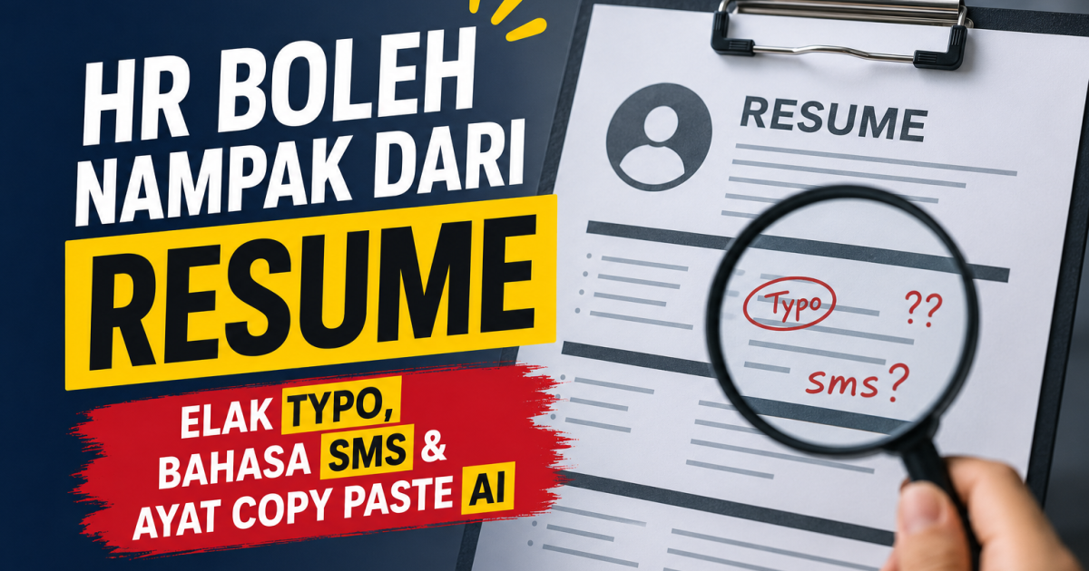 HR Boleh Nampak Dari Resume: Elak Typo, Bahasa SMS & Ayat Copy Paste AI