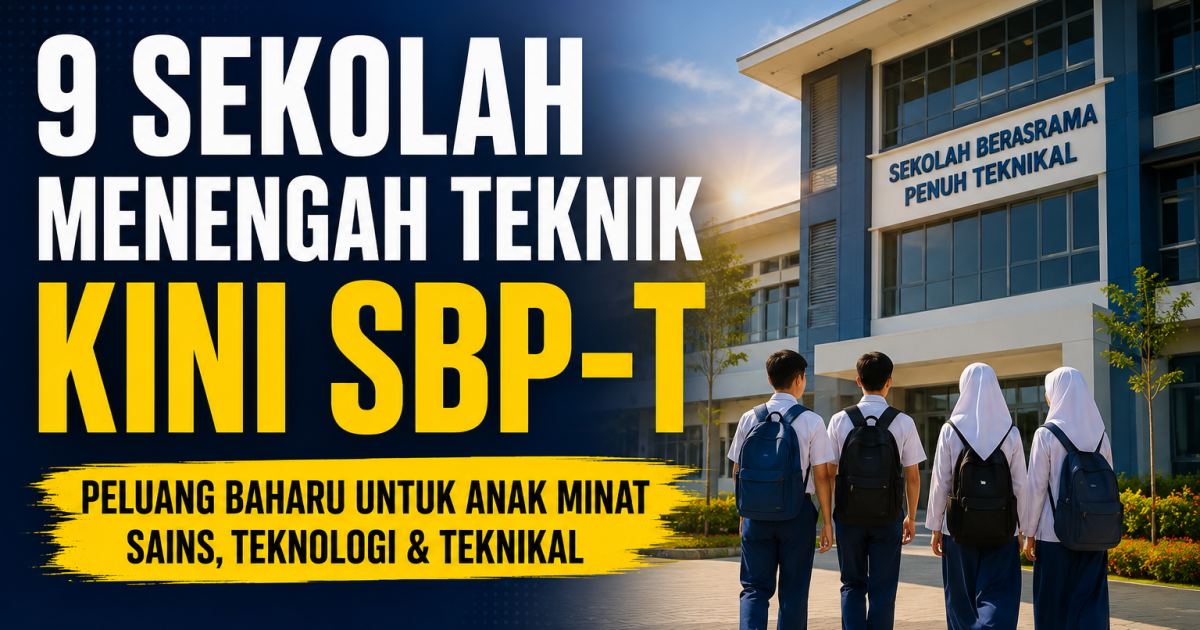 Penaiktarafan 9 Sekolah Menengah Teknik Kepada Sekolah Berasrama Penuh Teknikal: Apa Ibu Bapa Perlu Tahu