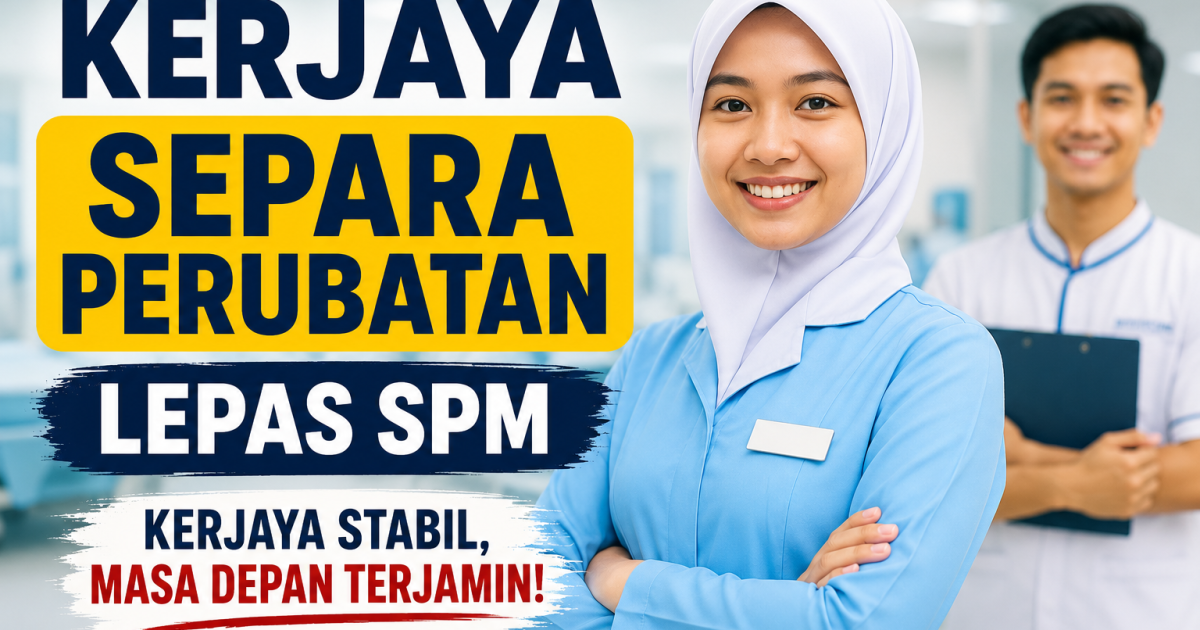 Laluan Separa Perubatan Lepas SPM: Kerjaya “Kalis Meleset”, Ditaja Penuh & Jaminan Kerja Tetap KKM