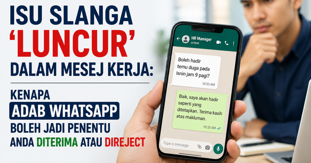Isu Slanga “Luncur” Dalam Mesej Kerja: Kenapa Adab WhatsApp Boleh Jadi Penentu Anda Diterima Atau Direject