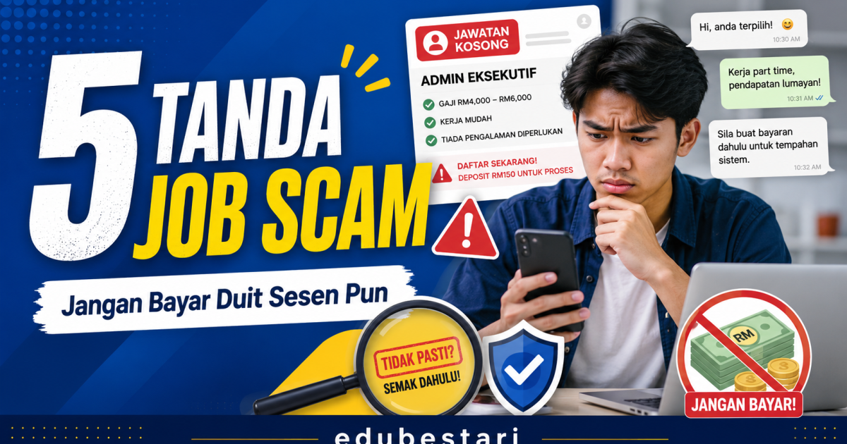 Jangan Bayar Duit Sesen Pun! Ini Langkah Demi Langkah Kenal Pasti Taktik Licik Sindiket Job Scam