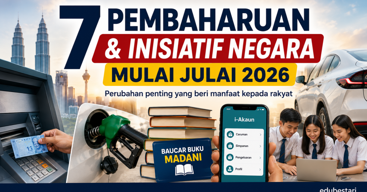 7 Perubahan Mulai Julai 2026 Yang Keluarga Perlu Tahu: ATM Percuma, Diesel RM2.10, Baucar Buku & Permohonan MRSM