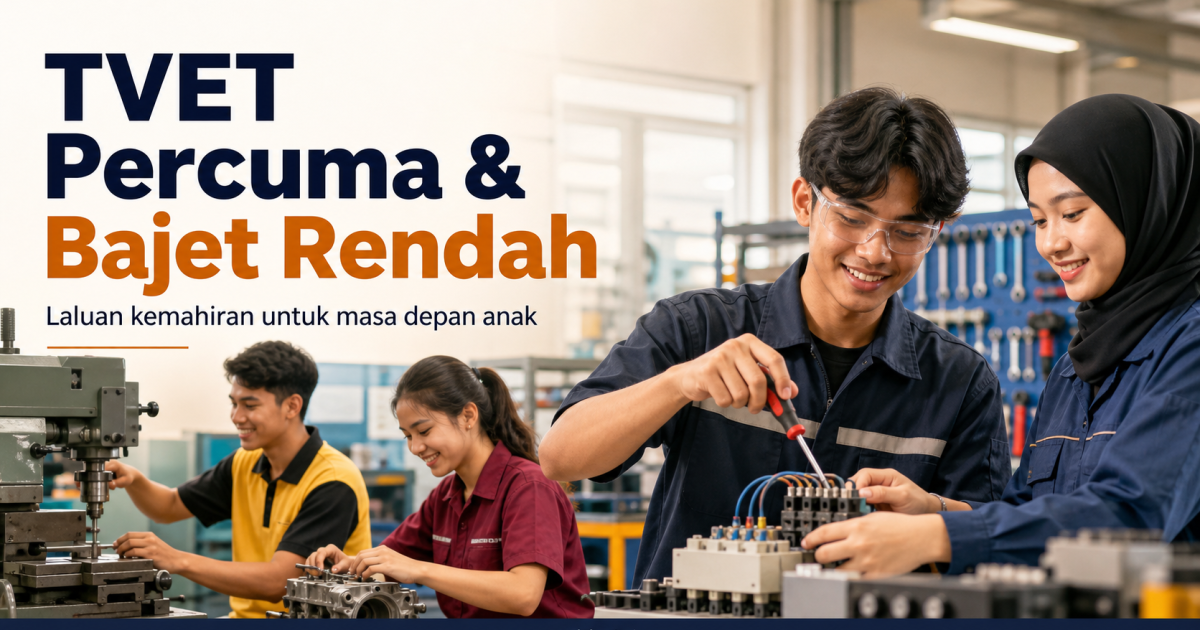 Anak Tak Minat Laluan Universiti? Ini Pilihan TVET Percuma & Murah Yang Ibu Bapa Patut Tahu