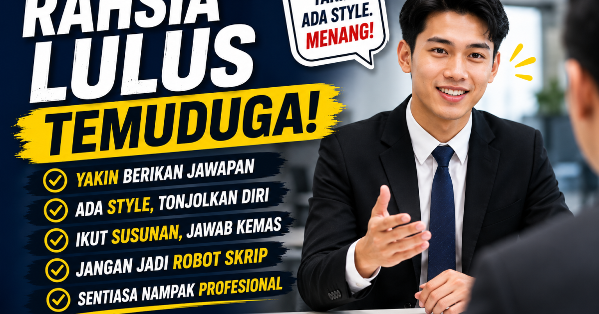 Rahsia Lulus Temuduga Yang HR Selalu Nampak: Yakin, Ada Style Dan Jangan Jadi Robot Skrip