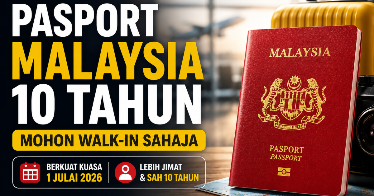 Pasport Malaysia 10 Tahun Dilancarkan: Ini Beza Mohon Online dan Walk-in Yang Ramai Perlu Tahu