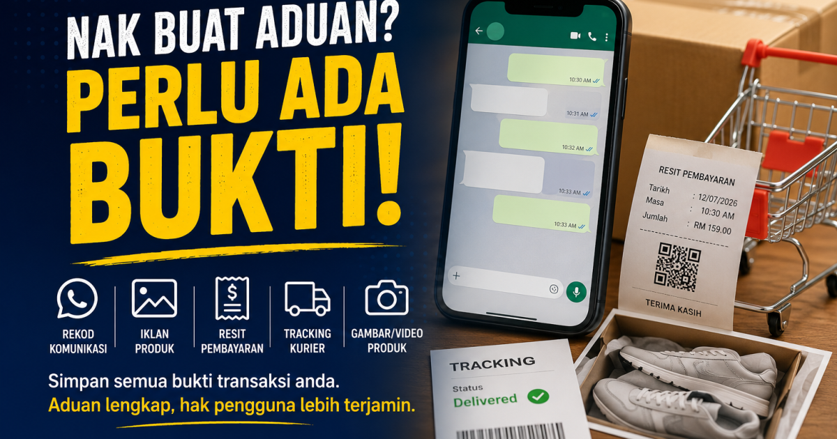 Nak Buat Aduan KPDN? Jangan Padam Resit, Chat & Bukti Pembayaran Dulu