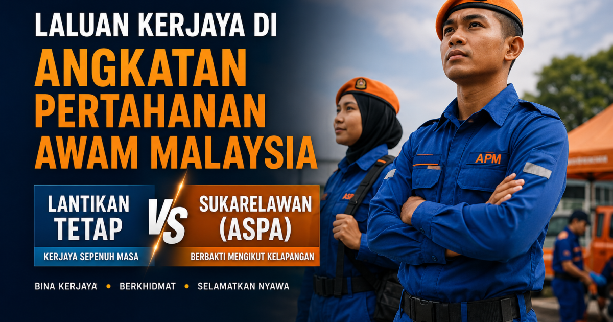 Laluan Kerjaya APM: Perbezaan Lantikan Tetap KP1 dan Sukarelawan ASPA