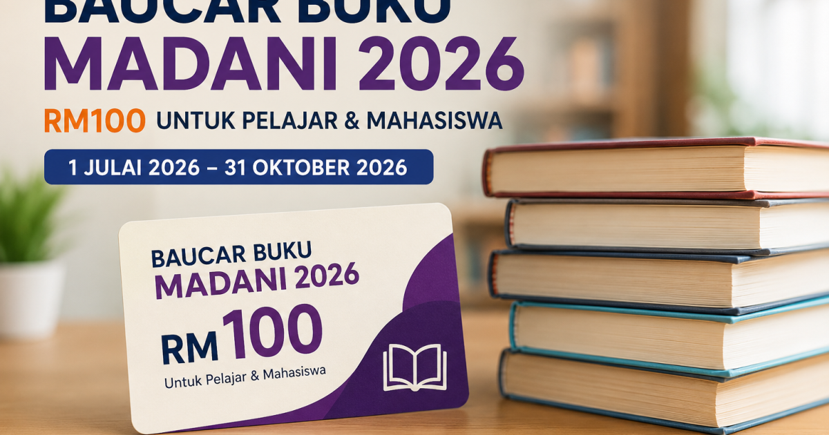 Cara Tebus Baucar Buku MADANI 2026 RM100