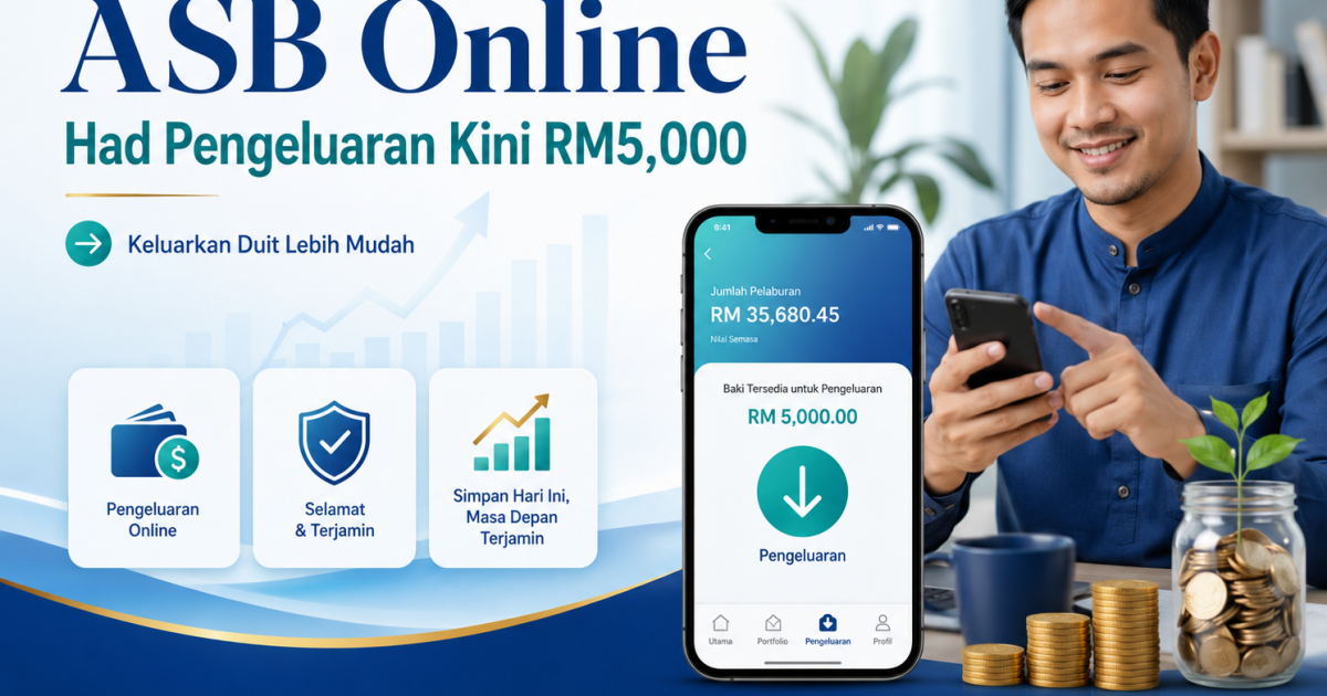 ASB Online Kini Boleh Keluarkan Duit Hingga RM5,000 Sebulan, Ini Panduan Lengkap Guna myASNB