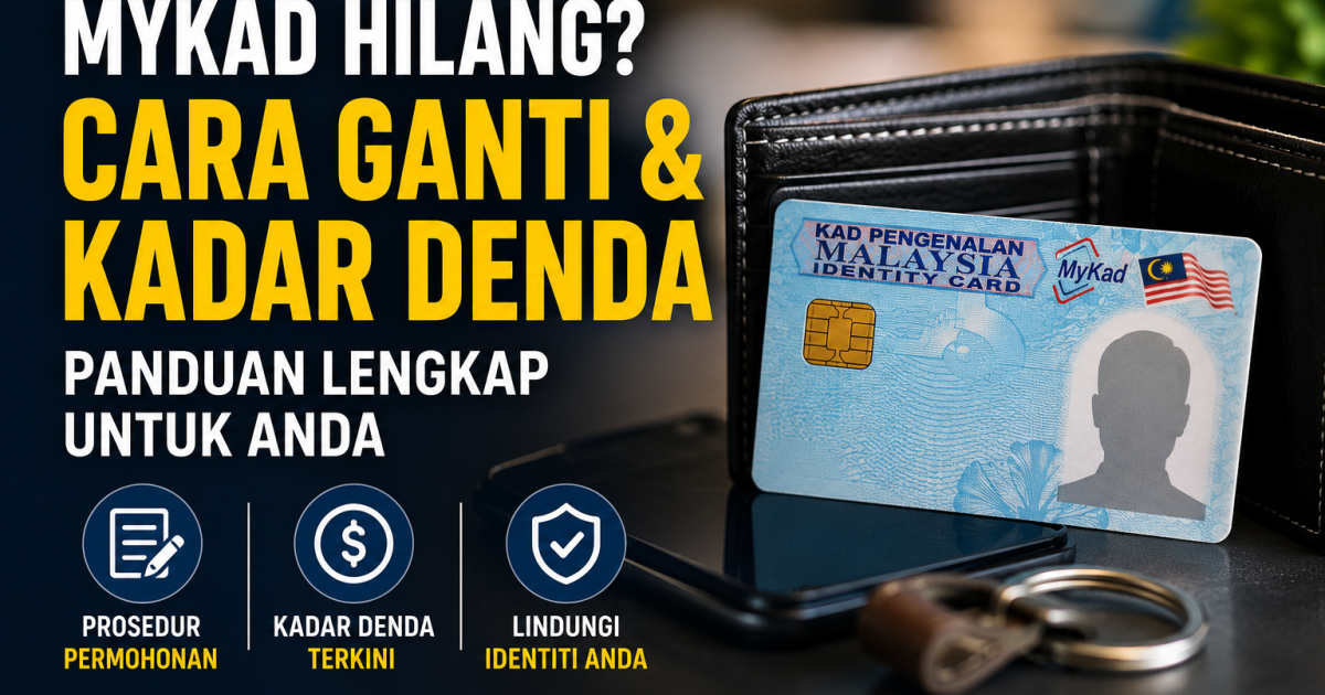 MyKad Hilang? Ini Prosedur Gantian dan Kadar Denda RM110 hingga RM1,010
