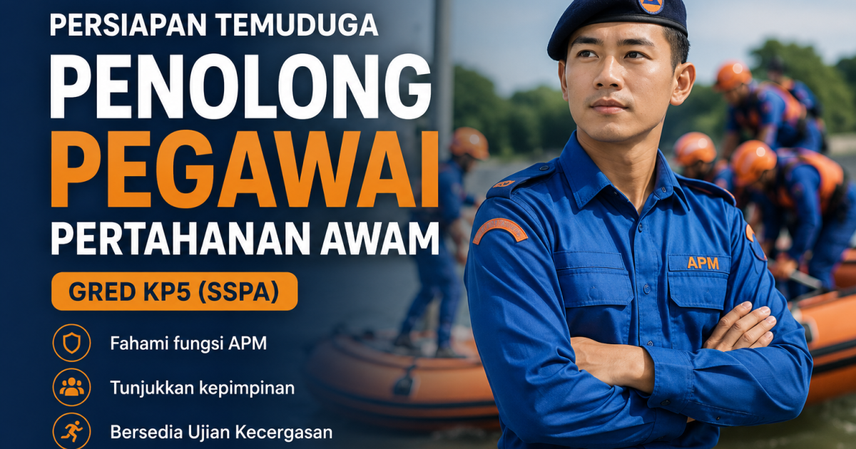 Temuduga Penolong Pegawai Pertahanan Awam KP5: Ini Persediaan Calon APM Kena Buat Sebelum Masuk Bilik Temuduga