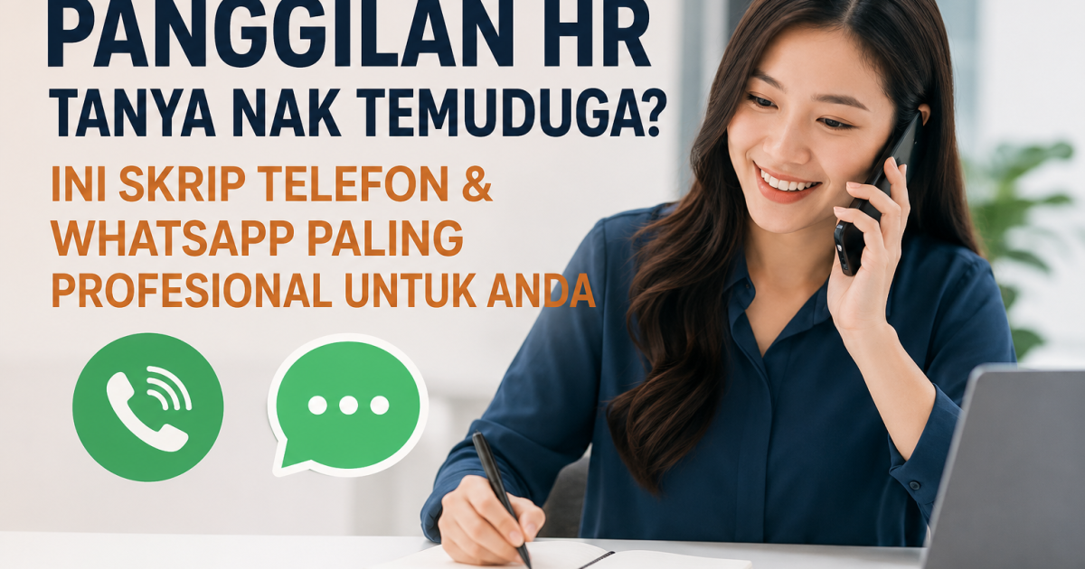 Panggilan HR Tanya Nak Temuduga? Ini Skrip Telefon & WhatsApp Paling Profesional Untuk Anda