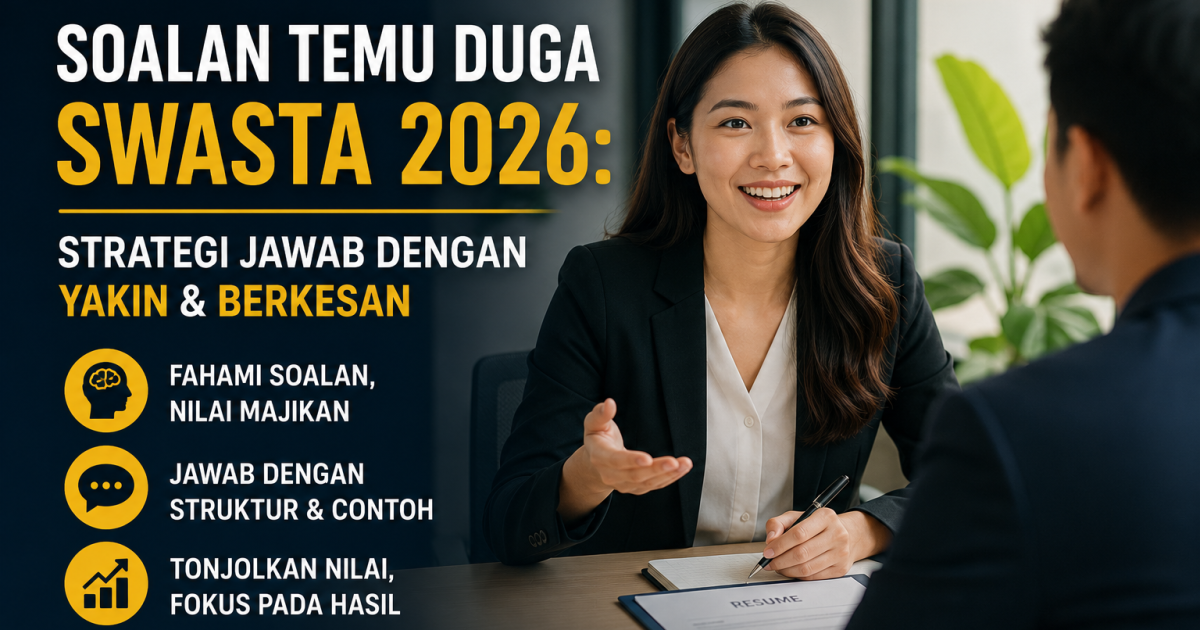 5 Soalan Temu Duga Swasta 2026 Yang Wajib Calon Kuasai Berserta Contoh Jawapan