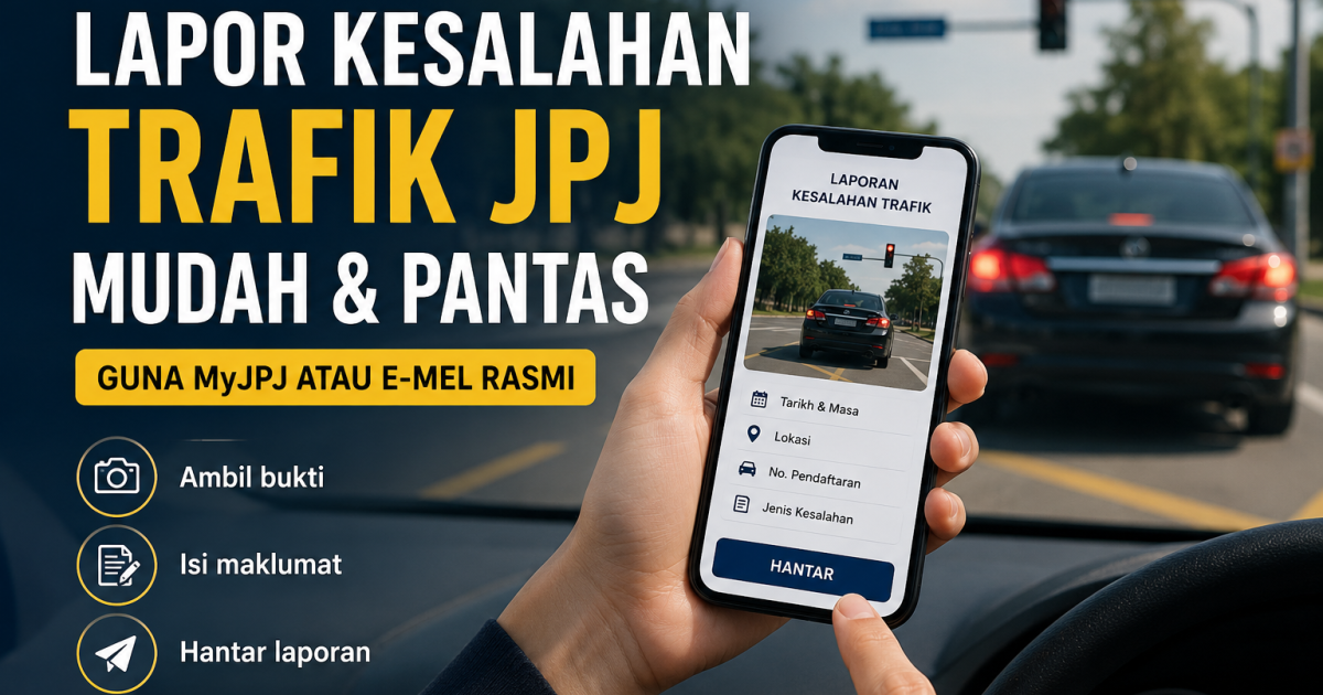 Cara Buat Aduan Trafik JPJ Guna MyJPJ & E-mel Rasmi