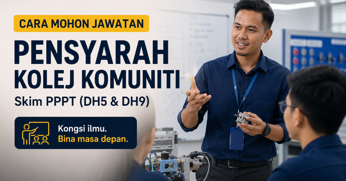Cara Mohon Jawatan Pensyarah Kolej Komuniti (PPPT): Ramai Tak Tahu Tak Semestinya Ada Ijazah Pendidikan