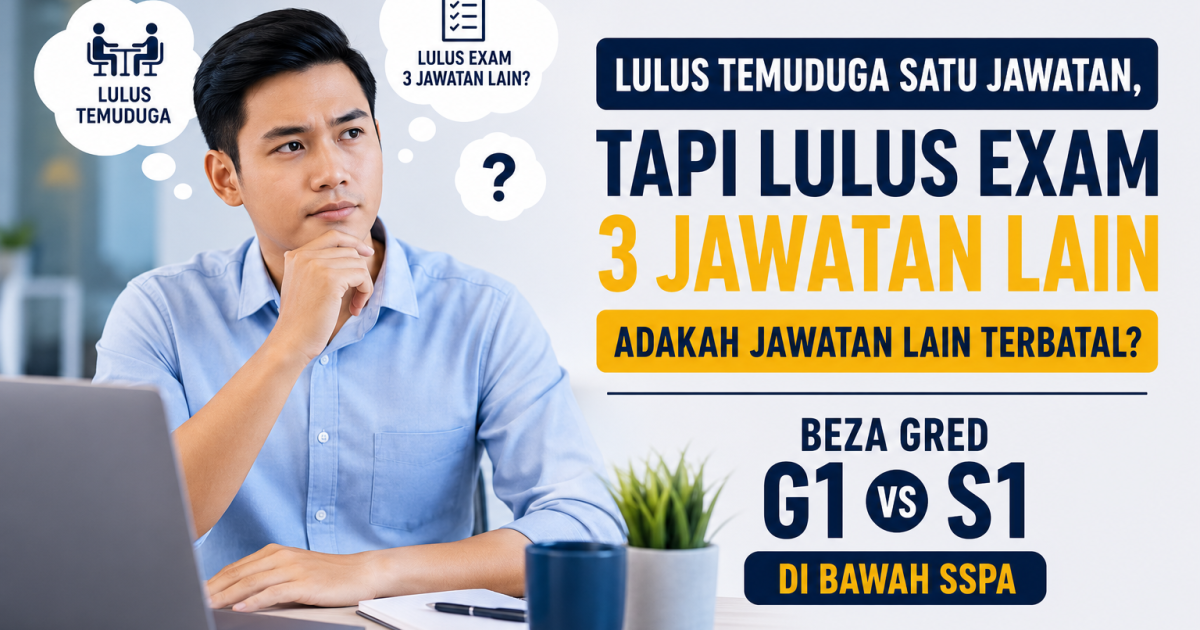 Lulus Temuduga Satu Jawatan, Tetapi Lulus Exam Tiga Jawatan Lain: Adakah Permohonan SPA9 Terbatal?