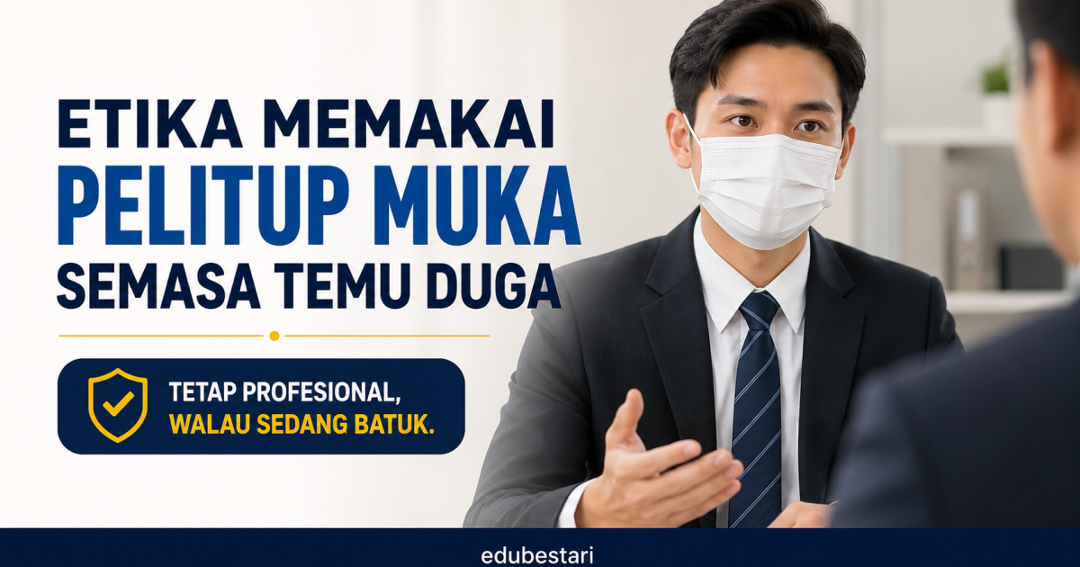 Batuk Pada Hari Temu Duga? Ini Etika Memakai Pelitup Muka Yang Profesional