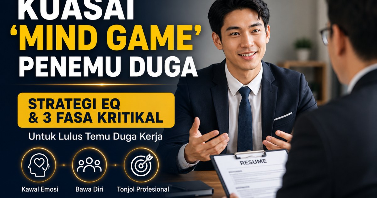 Kuasai ‘Mind Game’ Penemu Duga: Strategi EQ dan 3 Fasa Kritikal Untuk Lulus Temu Duga Kerja