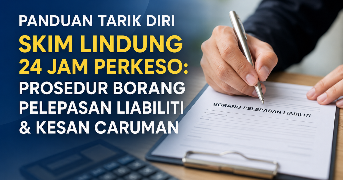 Panduan Tarik Diri Skim LINDUNG 24 JAM PERKESO: Cara Isi Borang Pelepasan Liabiliti & Kesan Caruman