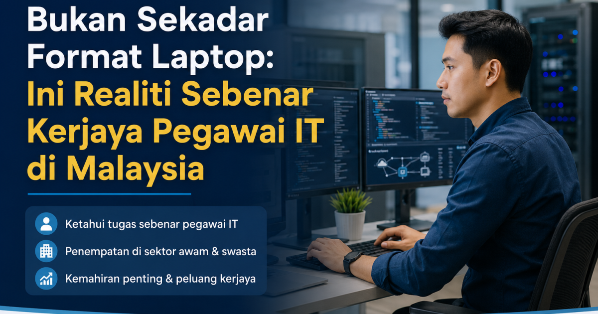 Bukan Sekadar Format Laptop: Ini Realiti Sebenar Kerjaya Pegawai IT di Malaysia