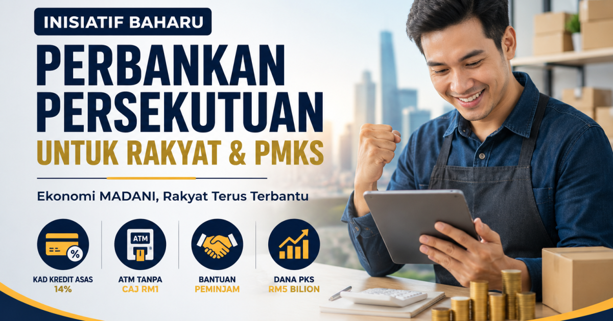 Kad Kredit Asas 14%, ATM Tanpa Caj RM1 & Dana RM5 Bilion PKS: Inisiatif Perbankan MADANI Bantu Rakyat Dan PMKS