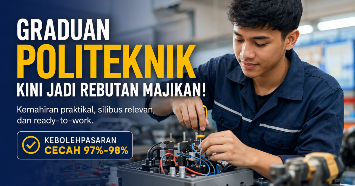 Graduan Politeknik Kini Jadi Rebutan Majikan, Kebolehpasaran Cecah 98% Ini Sebabnya
