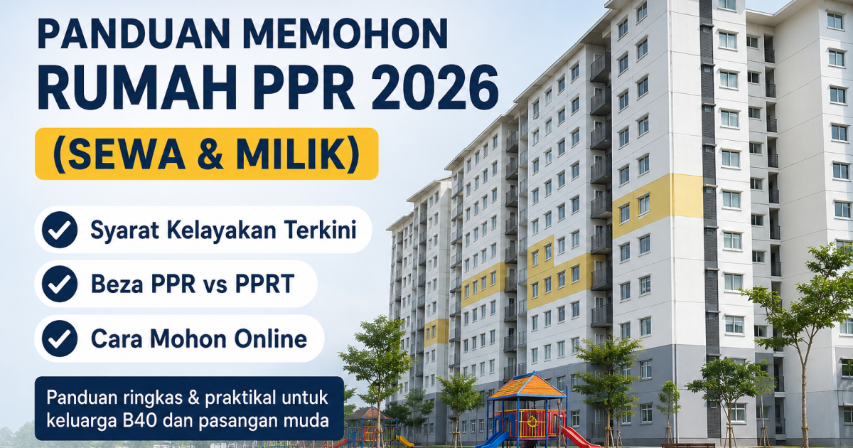 Panduan Memohon Rumah PPR 2026 (Sewa & Milik): Syarat Kelayakan Terkini, Beza PPR vs PPRT, Serta Cara Mohon Online