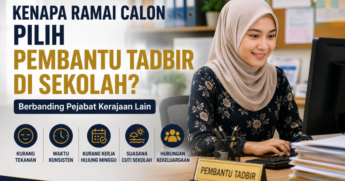 Kenapa Ramai Calon Suka Jawatan Pembantu Tadbir Sekolah Berbanding Pejabat Kerajaan Lain?
