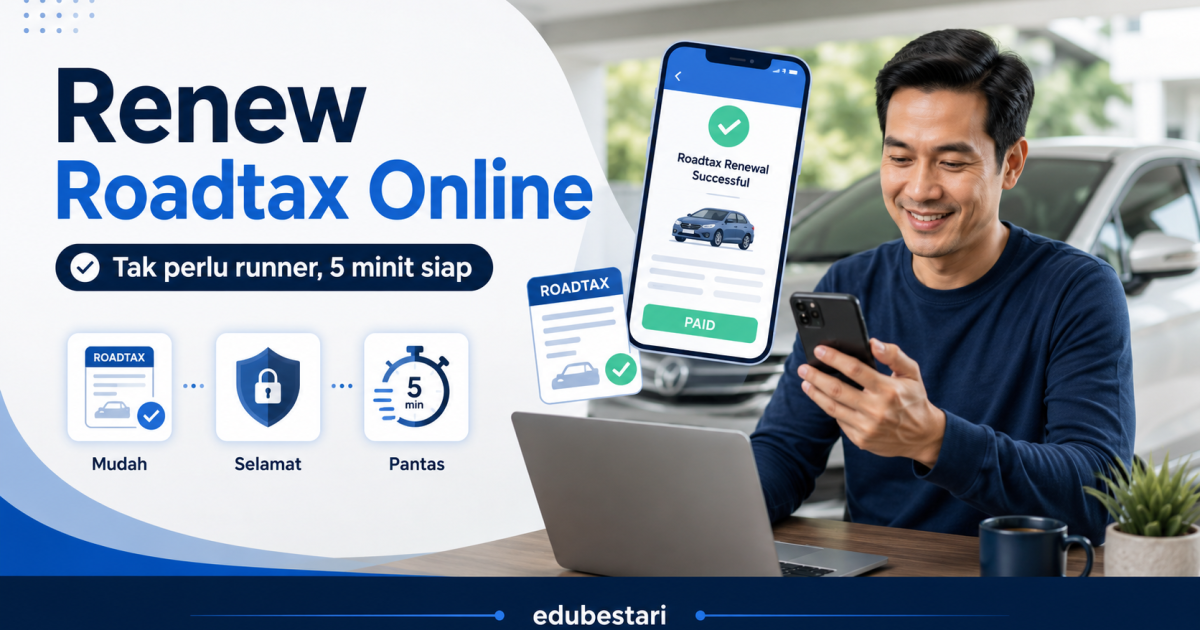 Cara Renew Roadtax Online Tanpa Runner, 5 Minit Siap Guna MyJPJ Atau MySikap