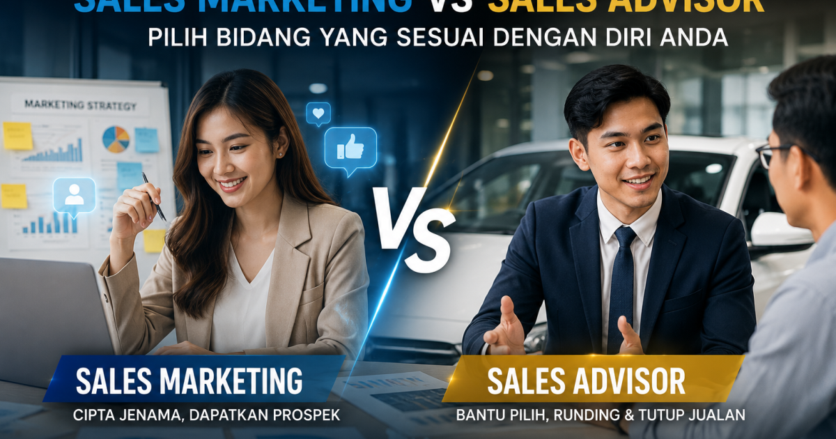 Sales Marketing vs Sales Advisor: Apa Bezanya dan Kerjaya Mana Lebih Sesuai Untuk Anda?