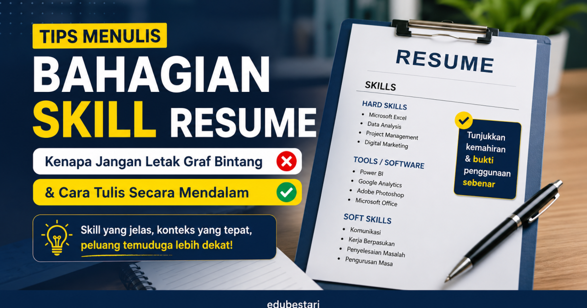 Tips Menulis Bahagian Skill (Kemahiran) Resume Terkini: Kenapa Jangan Letak Graf Bintang & Cara Tulis Secara Mendalam