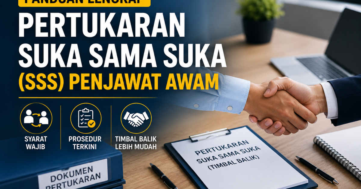 Pertukaran Suka Sama Suka (SSS) Penjawat Awam: Syarat, Cara Mohon & Prosedur Terkini Di Bawah SSPA