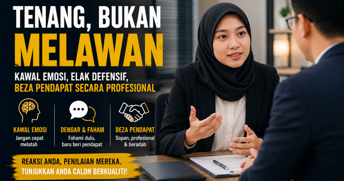 Jangan Cepat Melatah: Ini Cara Profesional Hadapi Soalan Temuduga Yang Sengaja Provokasi Anda