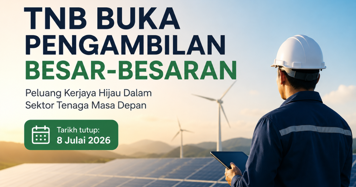 TNB Buka Peluang Kerjaya Baharu Sebelum 8 Julai: Graduan & Profesional Jangan Terlepas